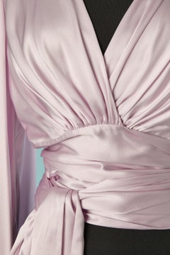 Pale lilac silk wrapped top ALEXANDRE VAUTHIER