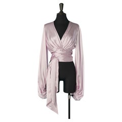 Pale lilac silk wrapped top ALEXANDRE VAUTHIER