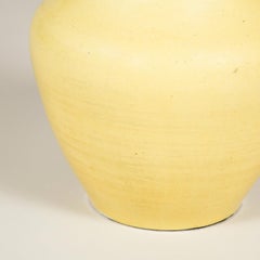 Pale Mustard Yellow Chinese Vase, circa 1800 Wired as a Lamp