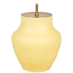 Pale Mustard Yellow Chinese Vase, circa 1800 Wired as a Lamp