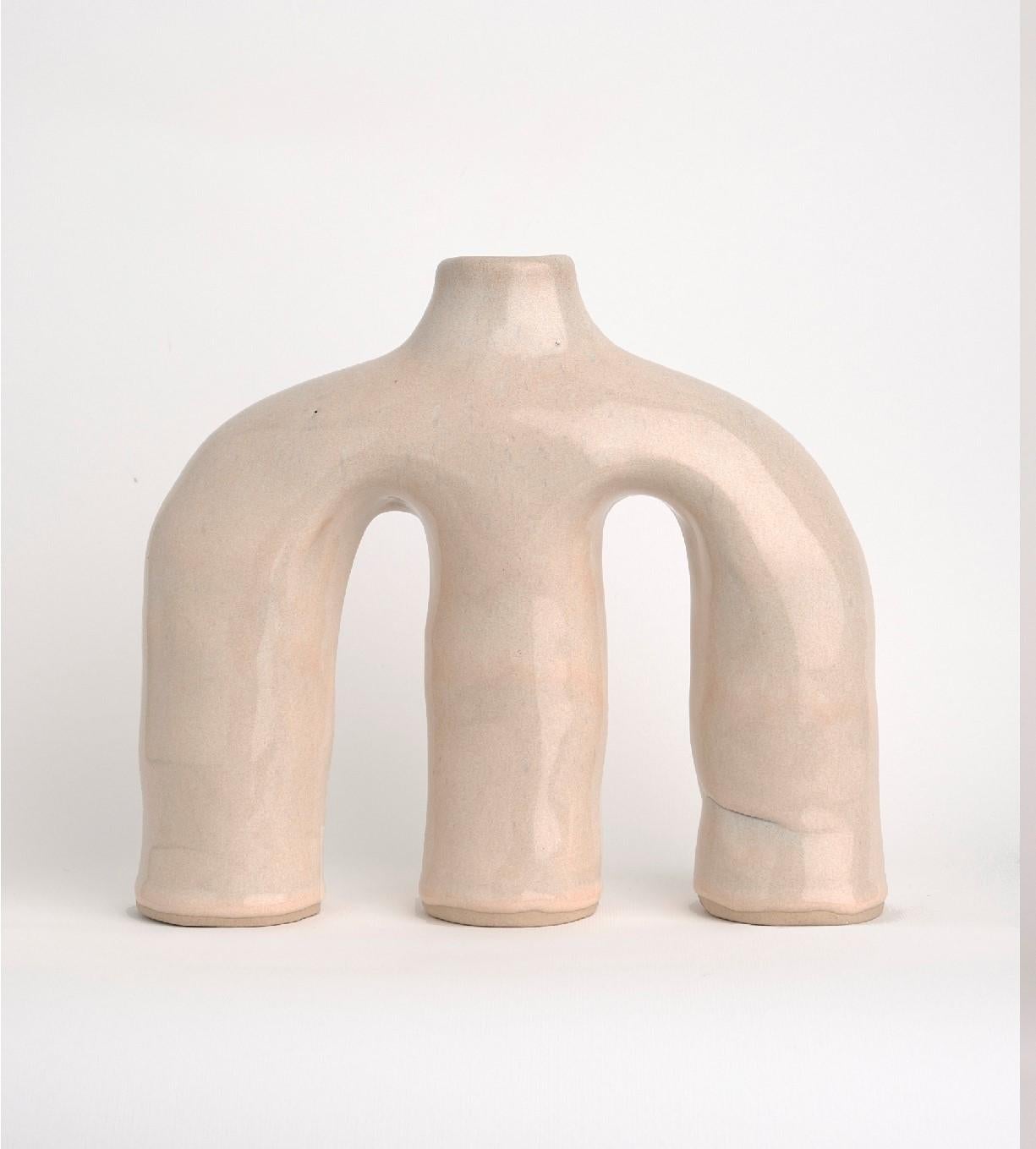Pale Opal Anatomía Sutil Stoneware vase by Camila Apaez
One of a kind
Materials: Stoneware
Dimensions: 25 x 8 x 22 cm
Options: White Bone, Butter milk, Charcoal Black

This year has been shaped by the topographies of our homes and the