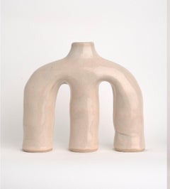 Pale Opal Anatomía Sutil Stoneware Vase by Camila Apaez