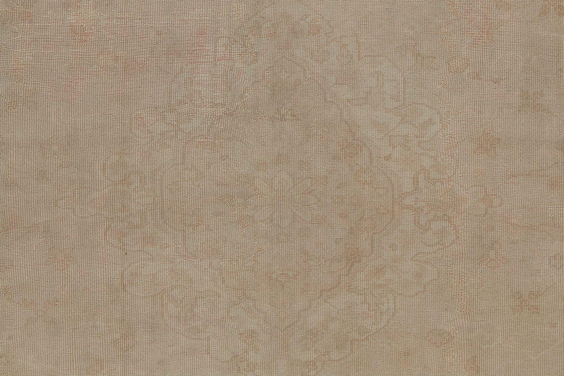 Zabihi Collection Pale Oversize Turkish Oushak Carpet For Sale 3