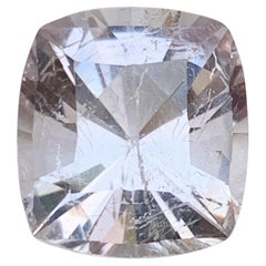 Soft Peachy Pink Hue Natural Morganite Pendant Gemstone 9.55 Ct Cushion Cut-Ring