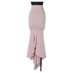 Falda asimétrica de rayón rosa palo ALEXANDRE VAUTHIER