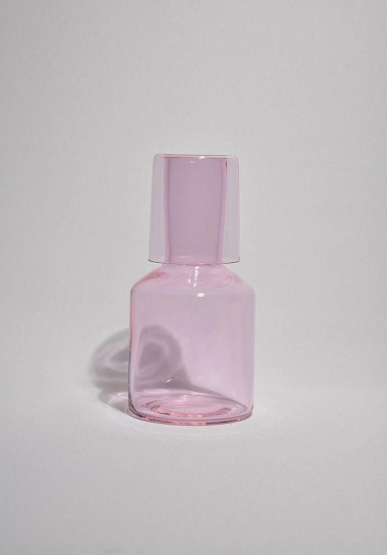 pink carafe and glass set