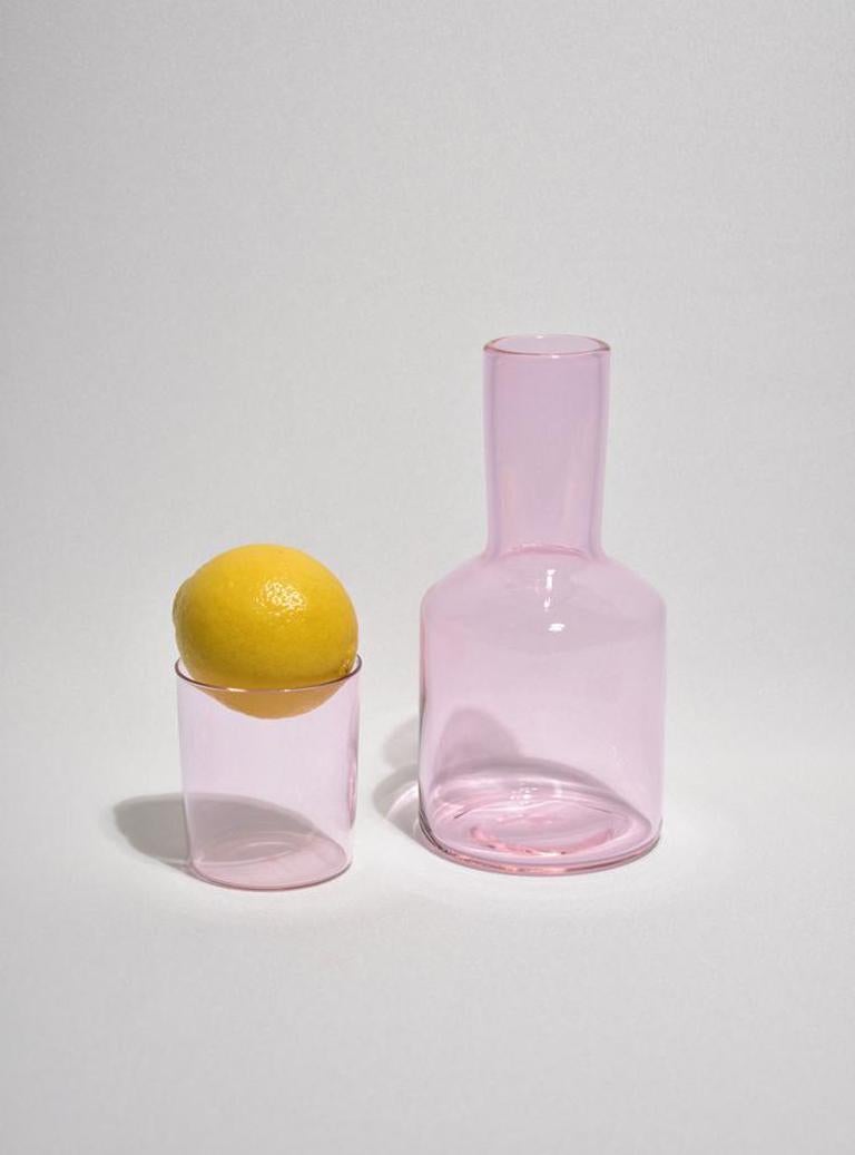 Pink Bedside Carafe Set For Sale at 1stDibs pink carafe, pink glass