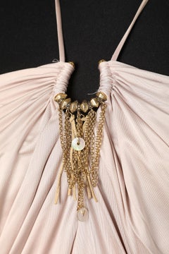 Pale pink bustier jersey dress Roberto Cavalli