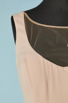 Pale pink cocktail dress with tulle top and rhinestone Gai Mattiolo Love to Love