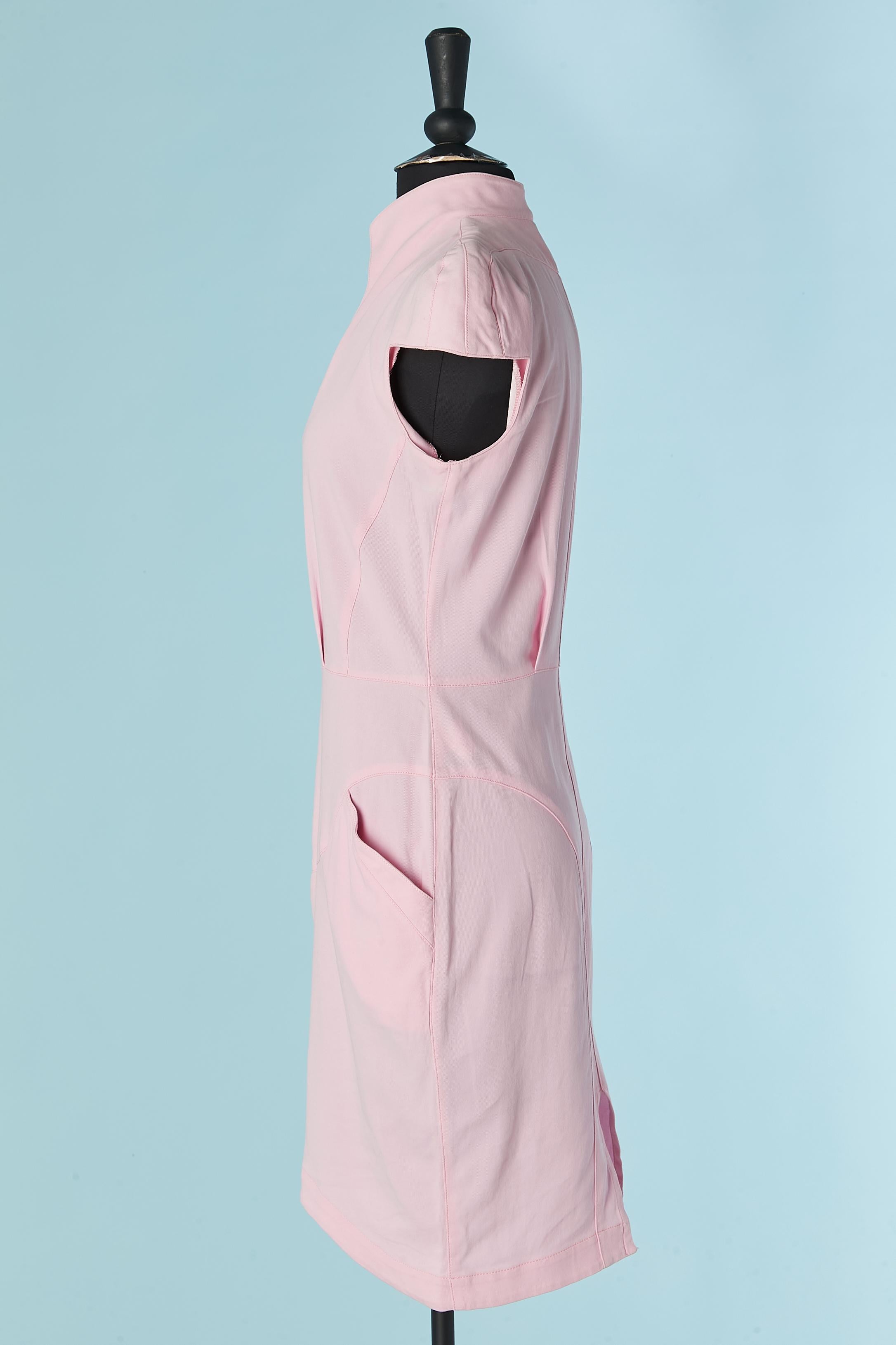 Robe en coton rose pâle THIERRY MUGLER ACTIV Pour femmes en vente