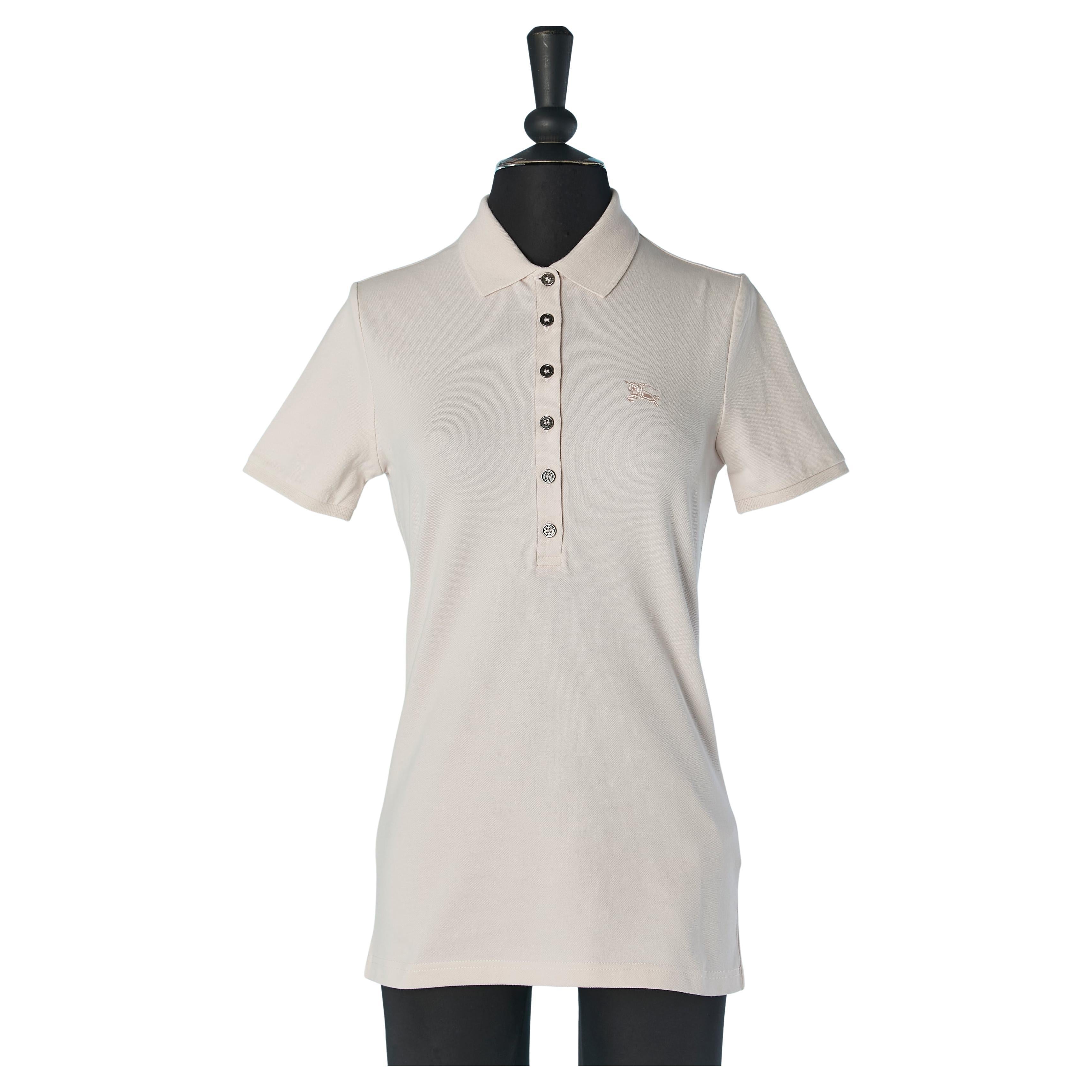 Polo in cotone rosa pallido Burberry Brit New with tag in vendita