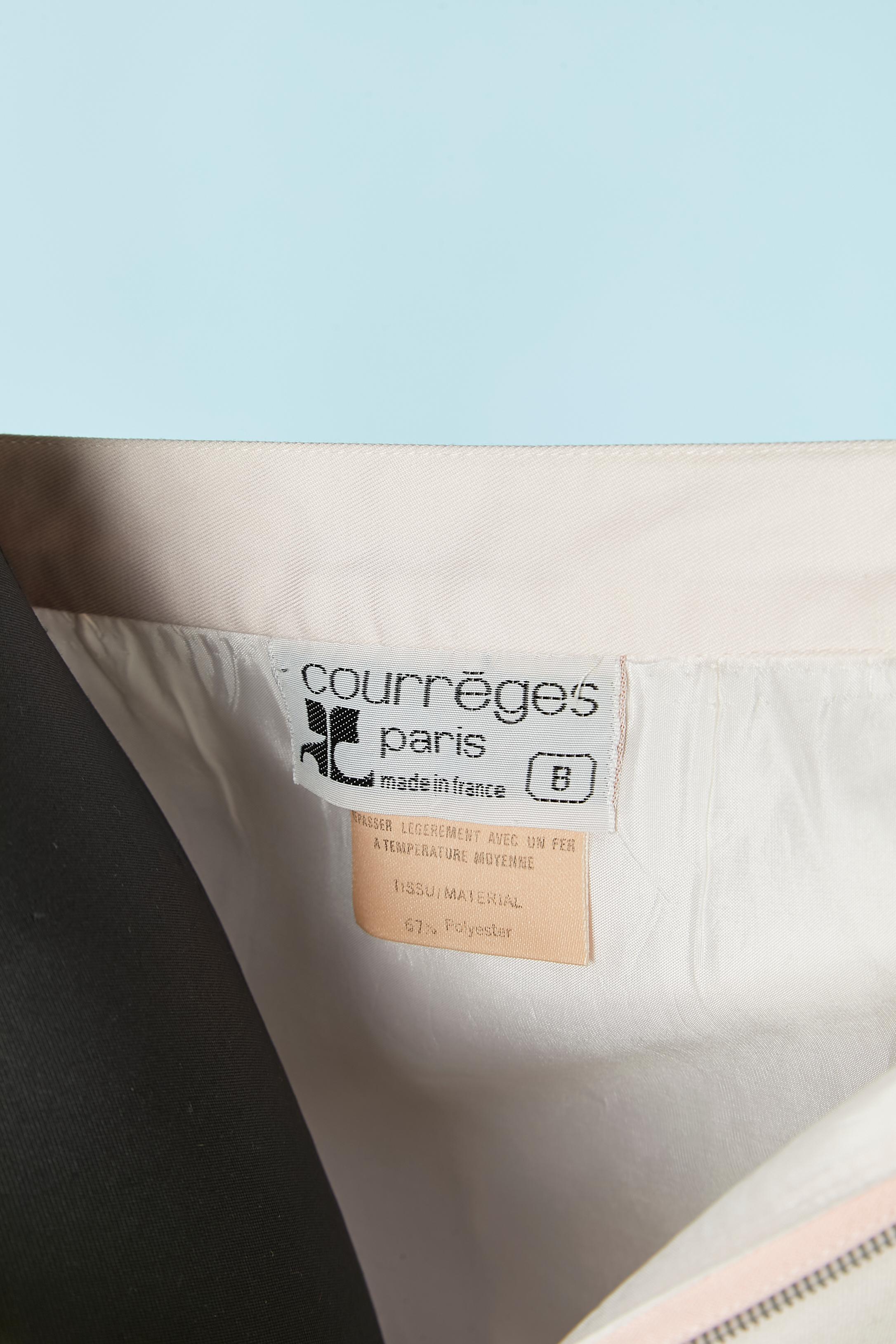 Women's Pale pink cotton skirt COURREGES Circa 1960's For Sale