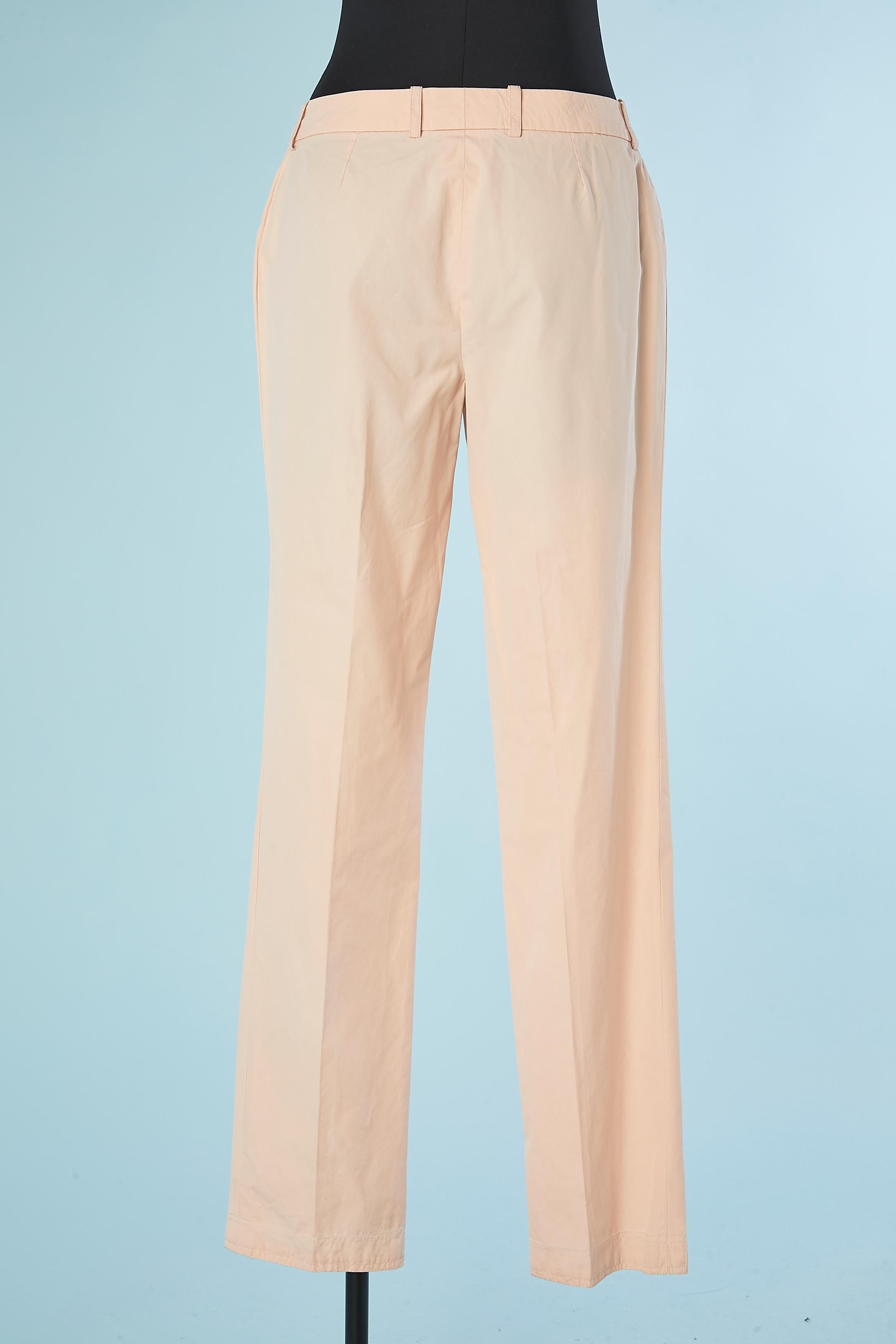 Pale pink cotton trousers Céline  In Good Condition For Sale In Saint-Ouen-Sur-Seine, FR