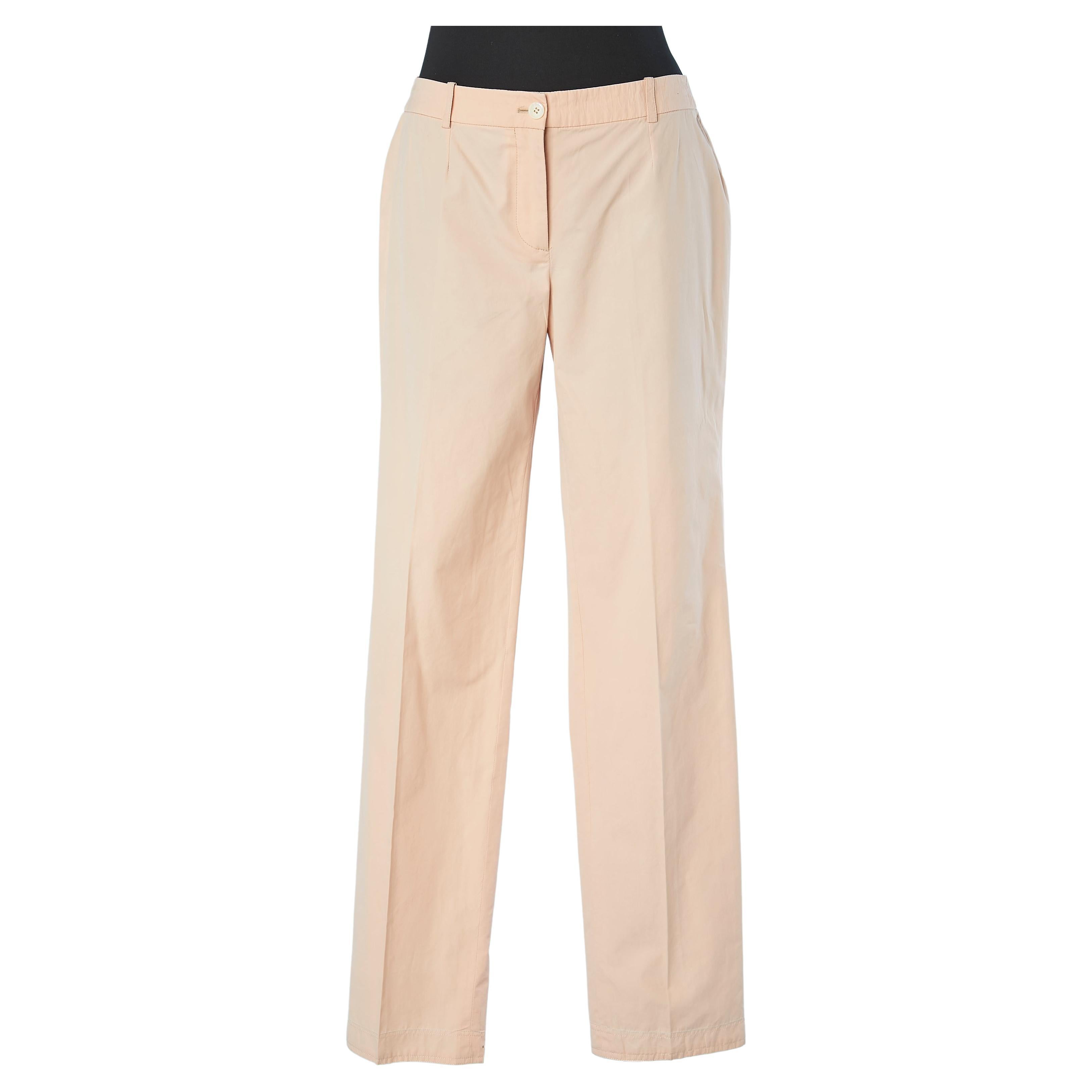 Pale pink cotton trousers Céline  For Sale