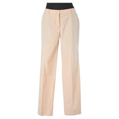 Pantalon en coton rose pâle Céline 