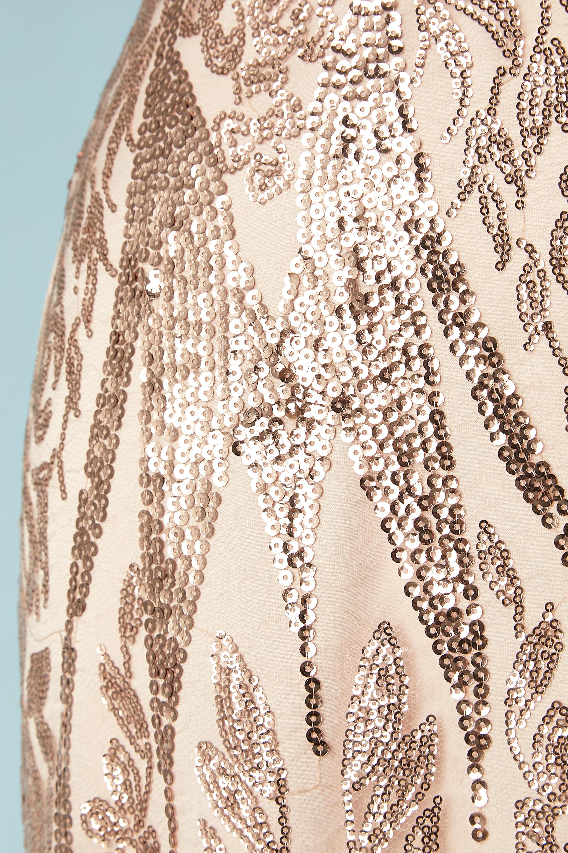 Robe de soirée rose pâle à paillettes roses Gai Mattiolo The Red Carpet Pour femmes en vente