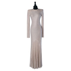 Pale pink evening jersey dress with rhinestone ALEXANDRE VAUTHIER Pale pink evening jersey dress with rhinestone ALEXANDRE VAUTHIER