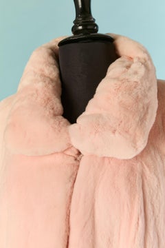 Cappotto di pelliccia rosa pallido Saga MINK