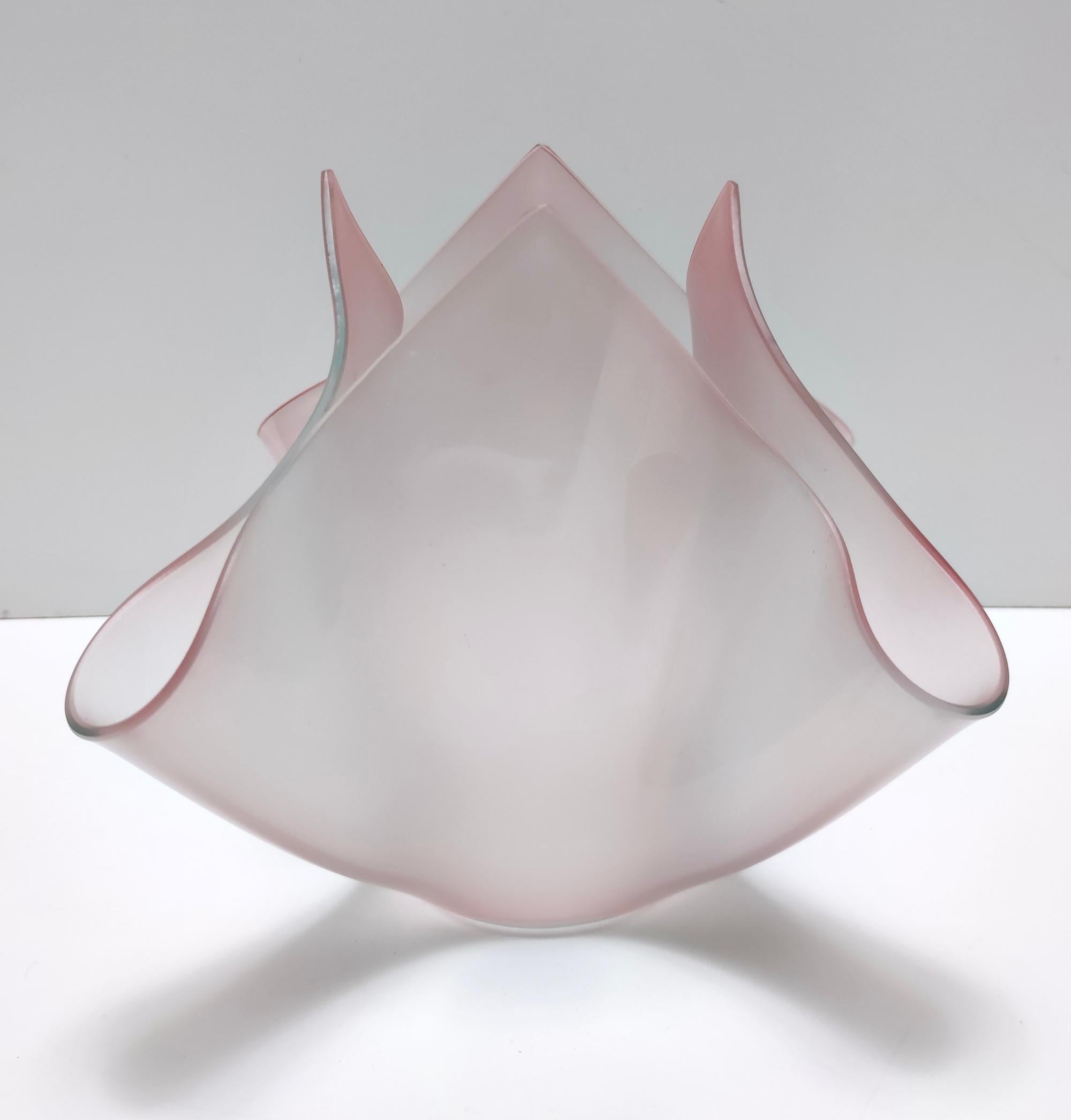 Italian Vintage Pale Pink Glass Vase 