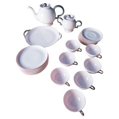 Service à thé Johann Haviland rose pâle et gris