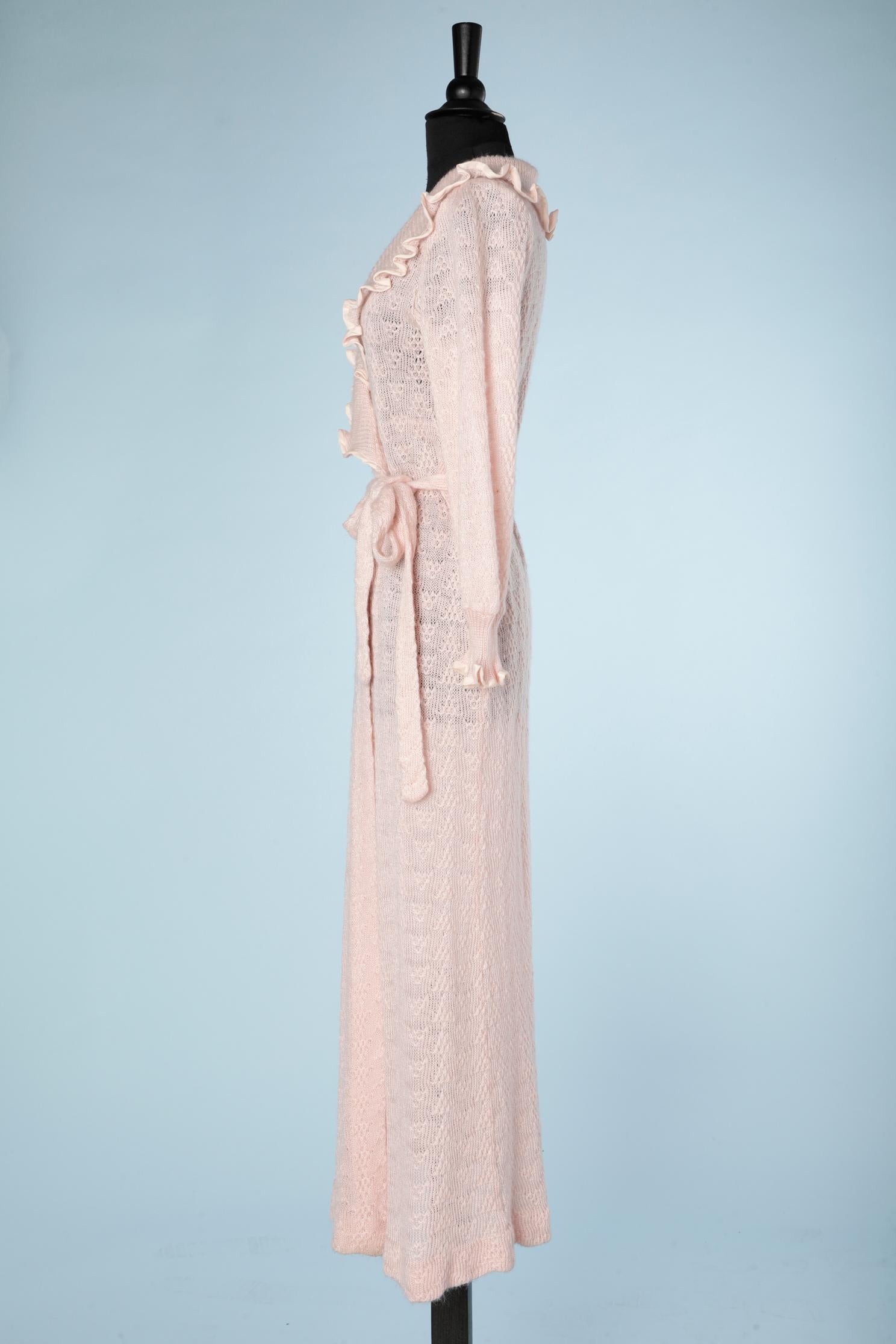 Beige Pale pink knit Robe Christian Dior Lingerie 