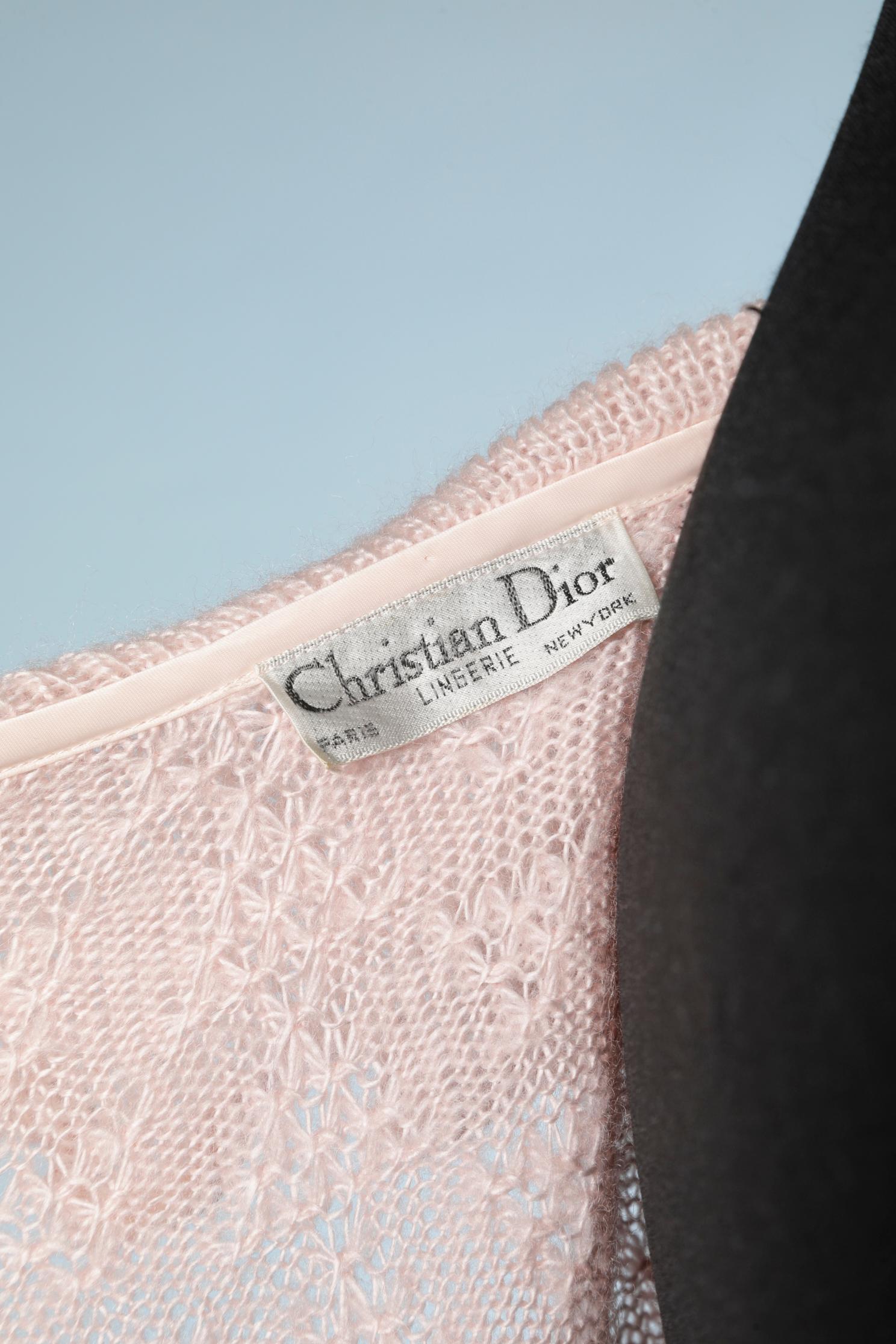 Women's Pale pink knit Robe Christian Dior Lingerie 