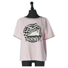Pale pink printed tee-shirt "La Pausa" CHANEL Cruise 2018/2019