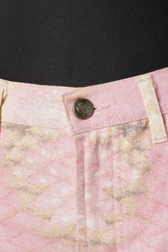 Pale pink python printed jean Just Cavalli
