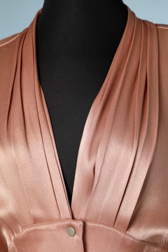 Pale pink rayon dress Thierry Mugler