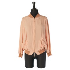 Pale pink silk chiffon jacket with ribs edge JEAN-PAUL GAULTIER