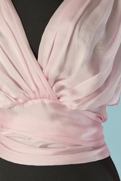 Pale pink silk wrap top ALEXANDRE VAUTHIER