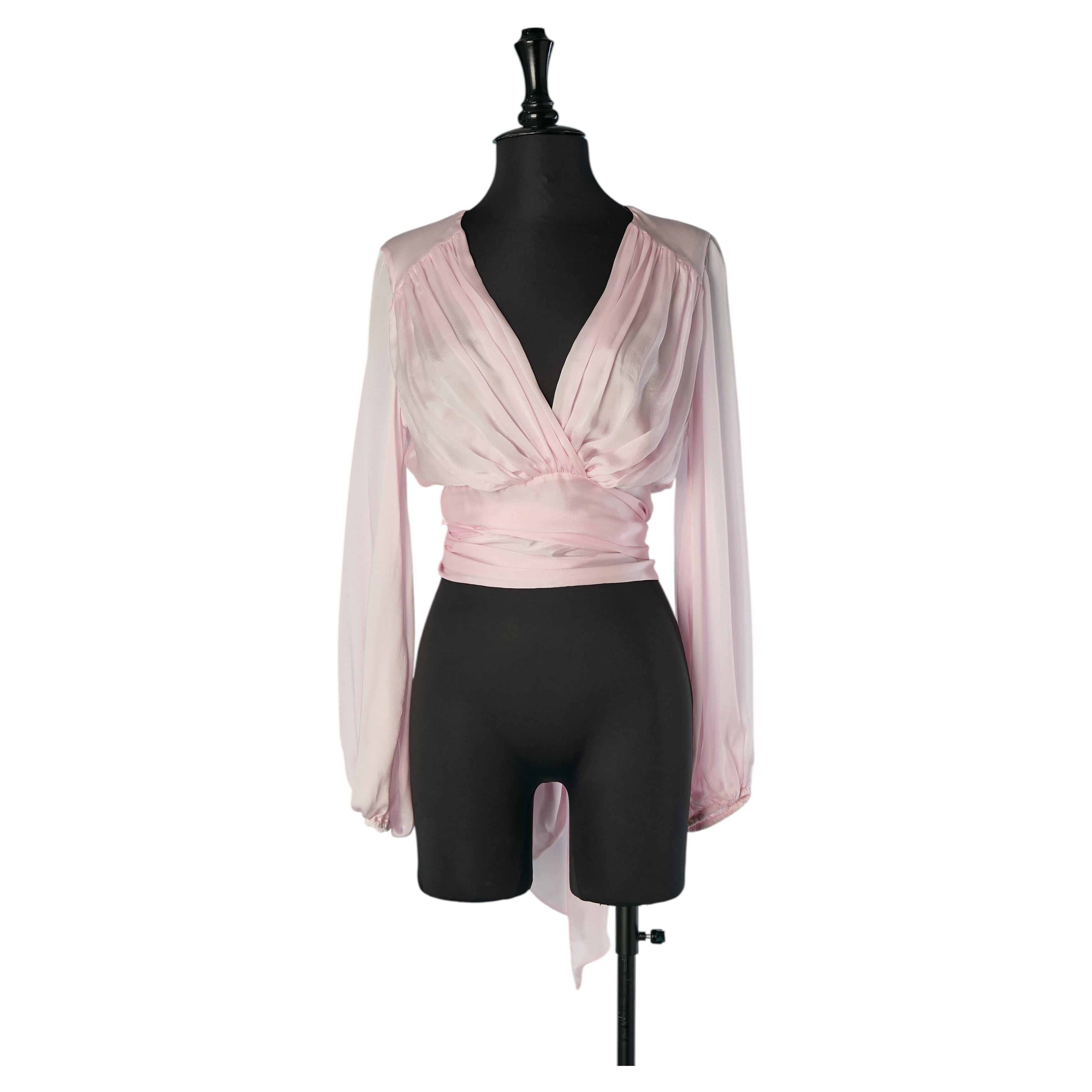 Top de seda rosa palo ALEXANDRE VAUTHIER