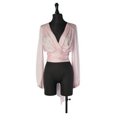 Pale pink silk wrap top ALEXANDRE VAUTHIER