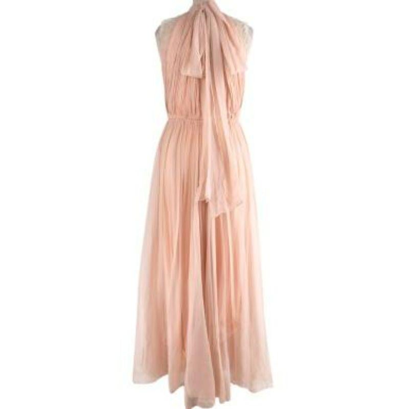 pink sill dress