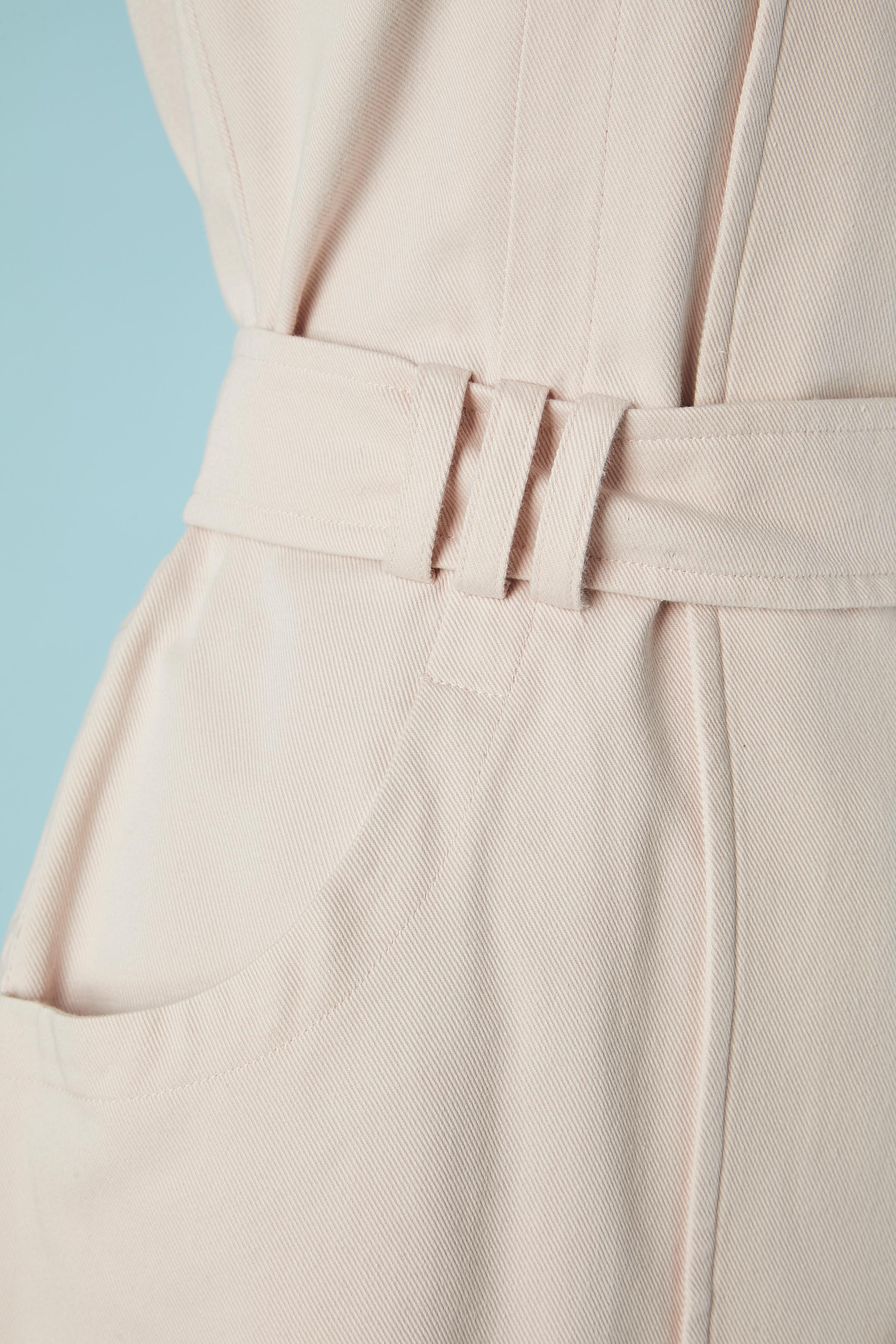 Women's Pale pink sleeveless cotton dress with snap GIVENCHY For Sale