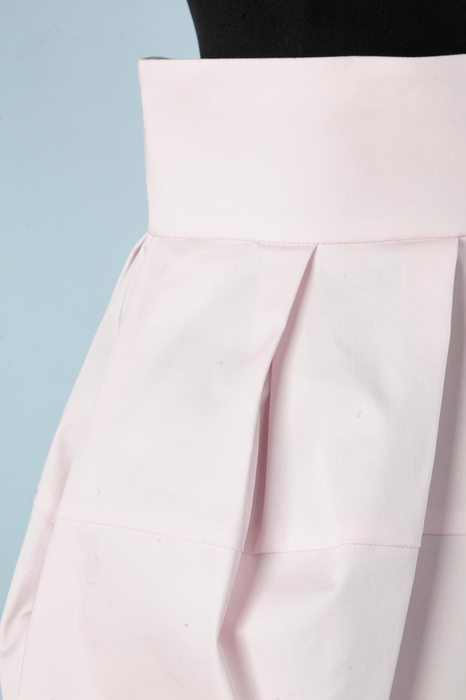 Pale pink tulip cotton  skirt