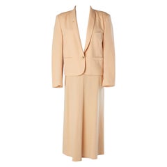 Traje-falda de jersey de lana rosa palo Sonia Rykiel