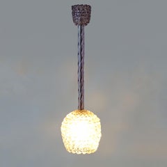 Pale purple Murano glass Crinolina pendant, Italy 1940s