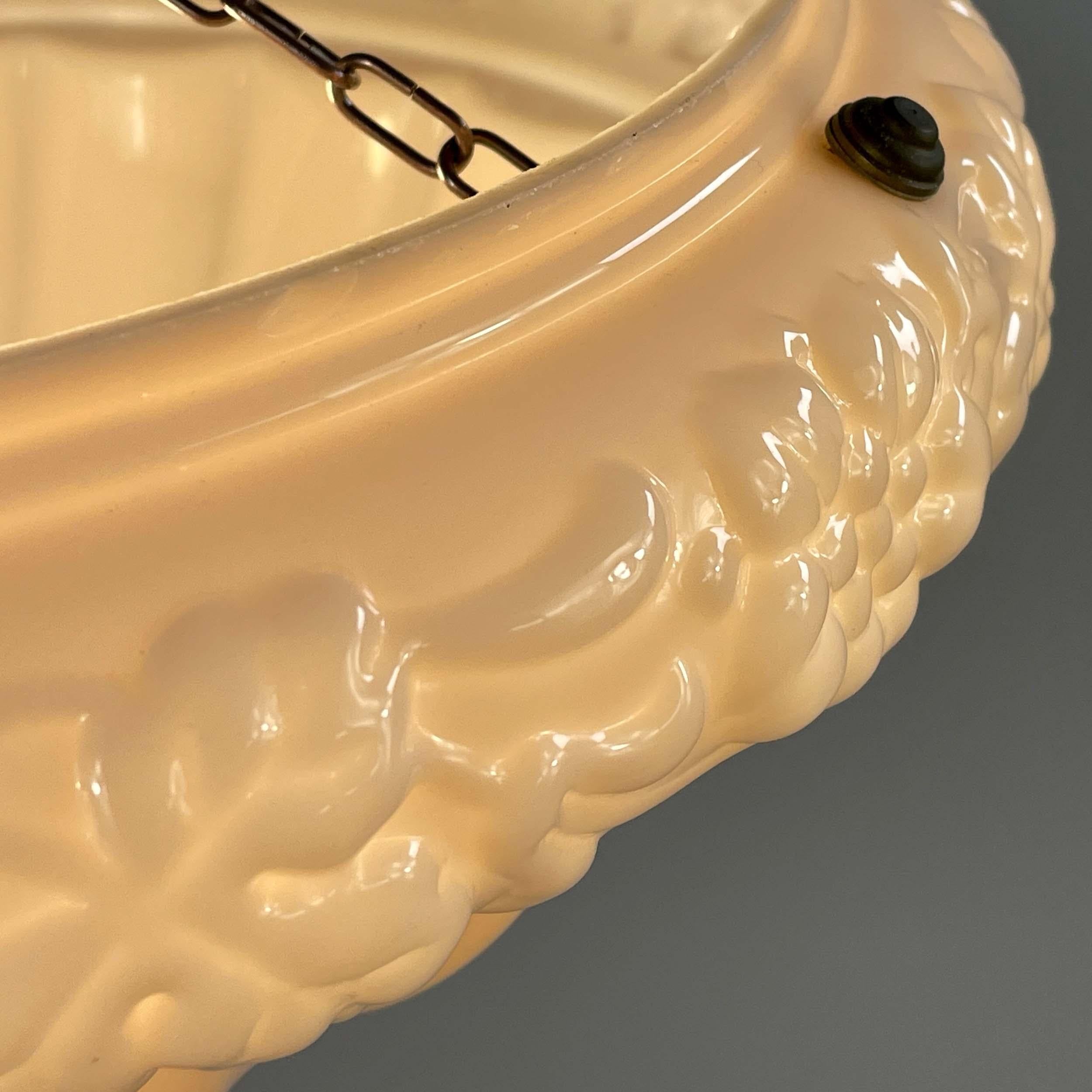 Colgante de vidrio jaspeado rosa pálido, Suecia Años 20 a 30 en venta 10