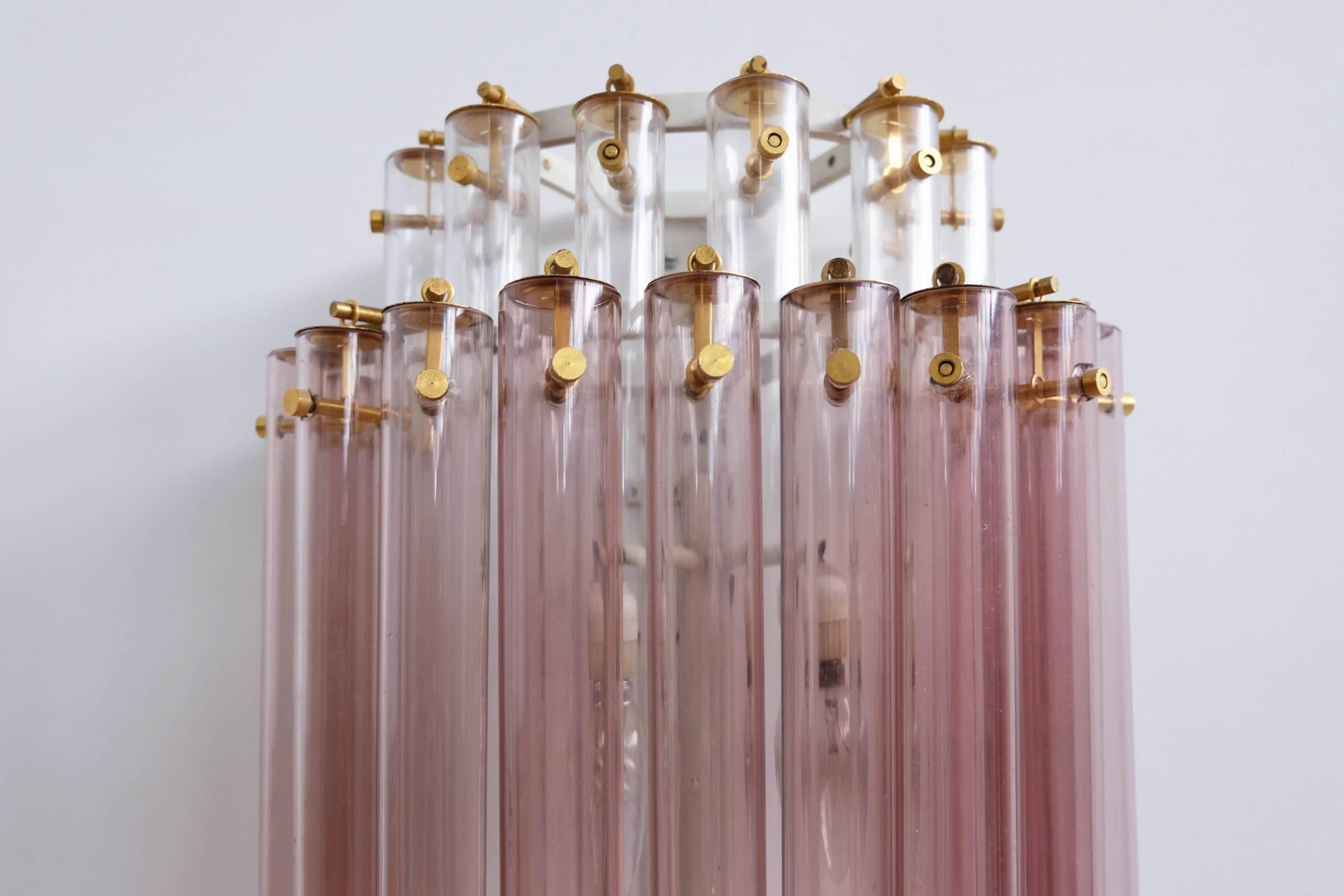 Pale Rose Venini, Murano, 1960 Sconces In Excellent Condition In Morbio Inferiore, CH