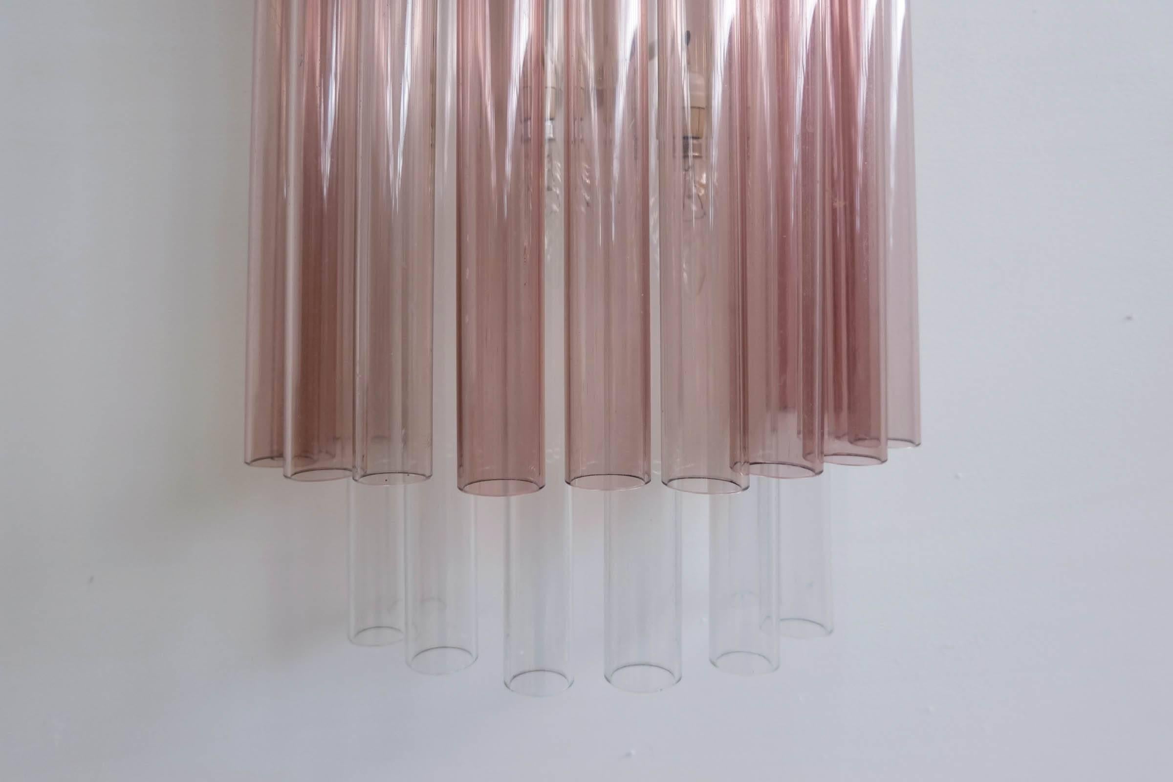Mid-20th Century Pale Rose Venini, Murano, 1960 Sconces