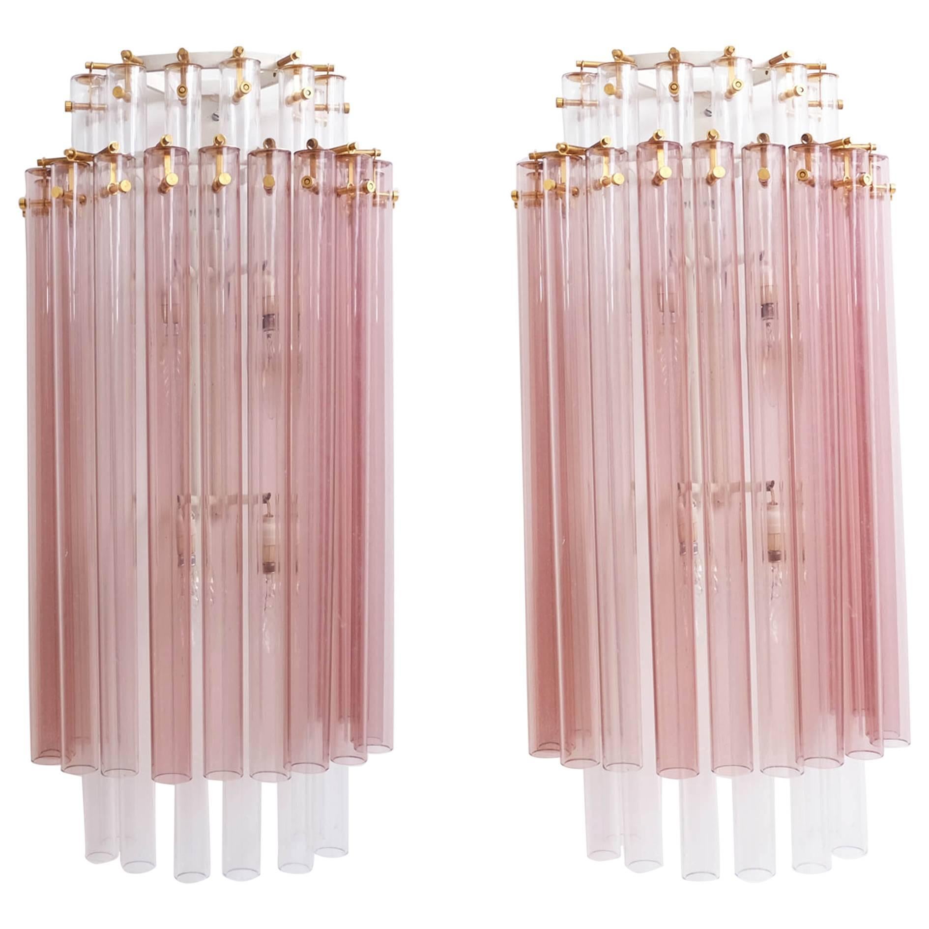 Pale Rose Venini, Murano, 1960 Sconces