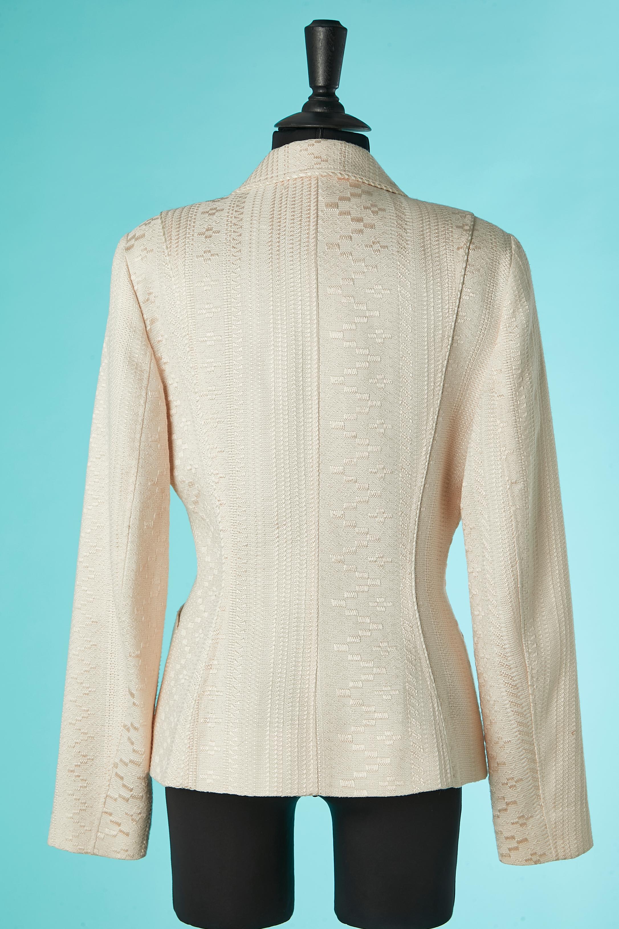 Pale single-breasted jacquard jacket Christian Lacroix  For Sale 2