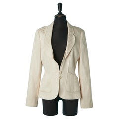 Pale single-breasted jacquard jacket Christian Lacroix 