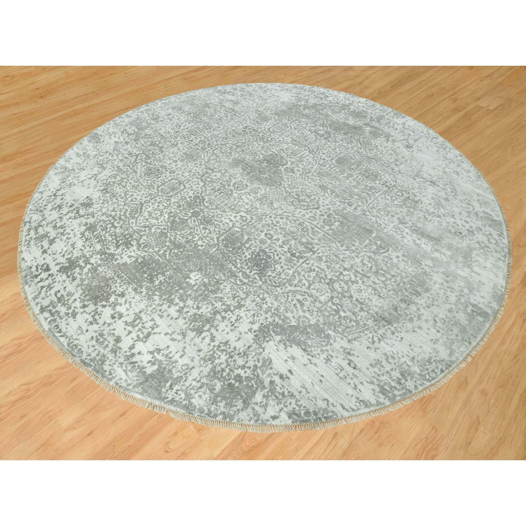 Tribale Tappeto persiano Pale Smoke Gray Soft to Touch Knots Rugs 13'10