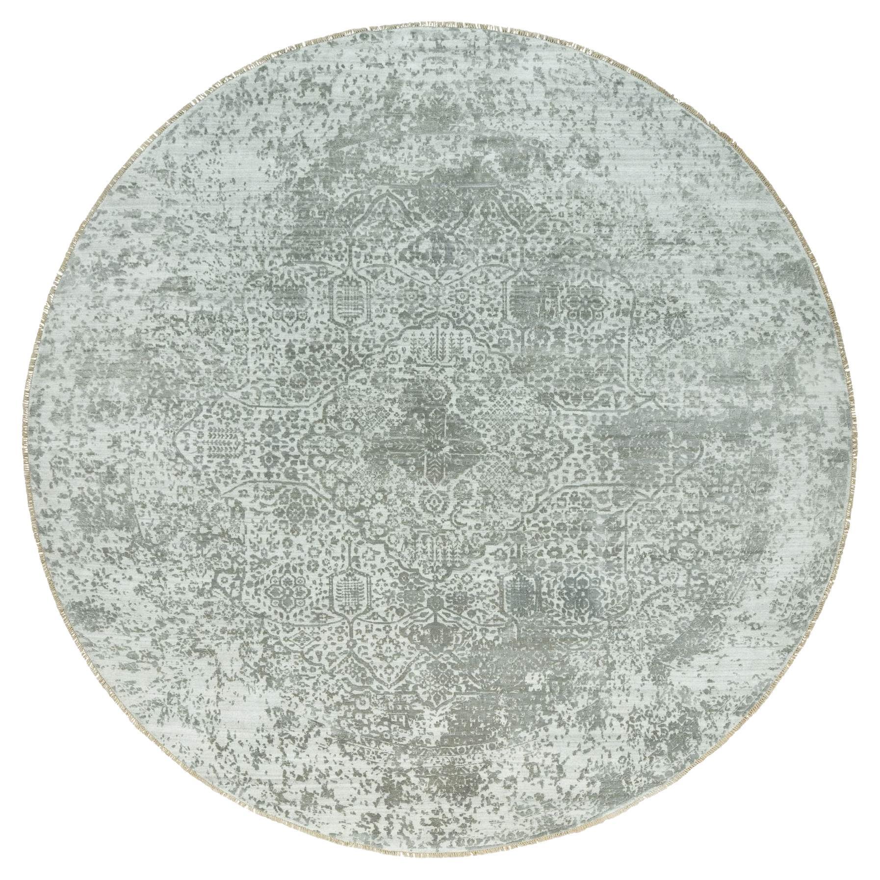 Tappeto persiano Pale Smoke Gray Soft to Touch Knots Rugs 13'10" x 13'10"