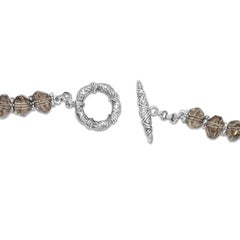 Pale Smoky Topaz Necklace in Sterling Silver