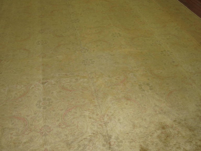 Pale Turkish Room size Rug For Sale at 1stDibs