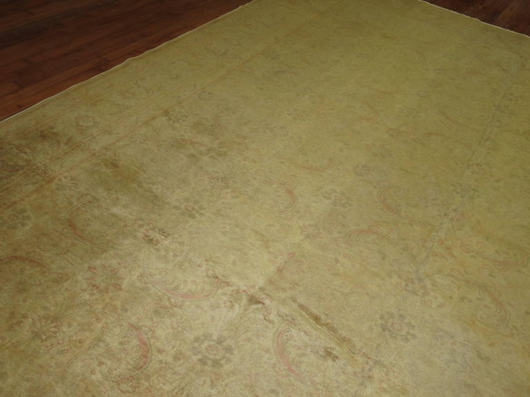 Pale Turkish Room size Rug For Sale at 1stDibs