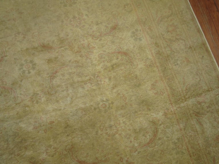 Pale Turkish Room size Rug For Sale at 1stDibs